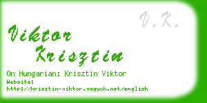 viktor krisztin business card